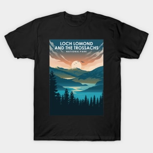 Loch Lomond and The Trossachs National Park Travel Poster T-Shirt